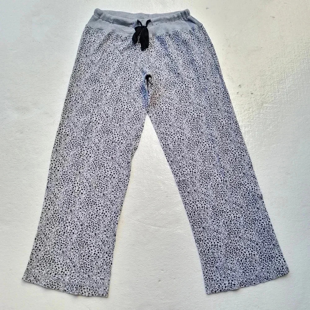 DKNY Sleep Pants w/Pockets Animal Print Women's Small Lounge Pajama Pants Gray